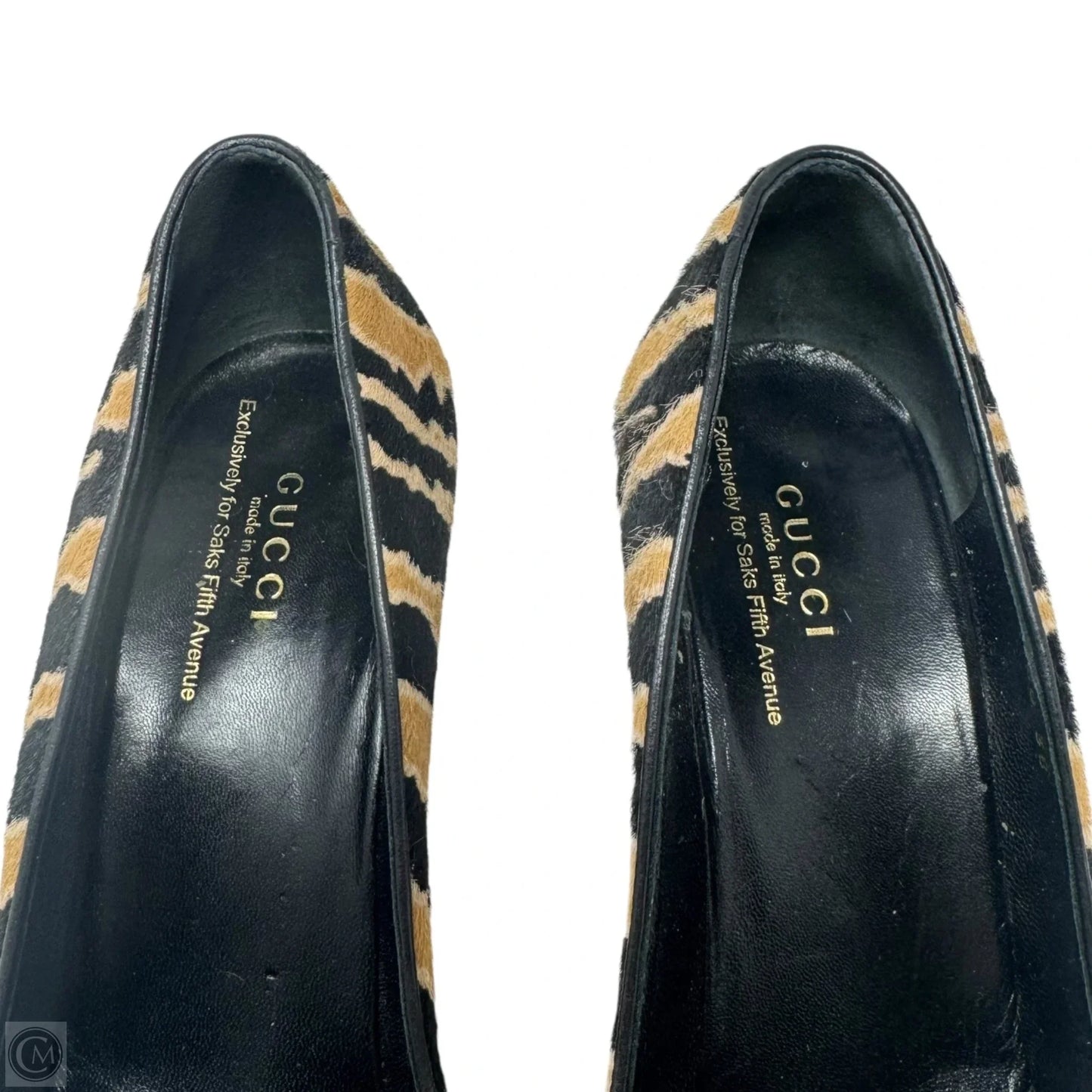 Nappa Charlotte Pony Animalier Platform Pumps Luxury Designer By Gucci In Animal Print, Size: 8