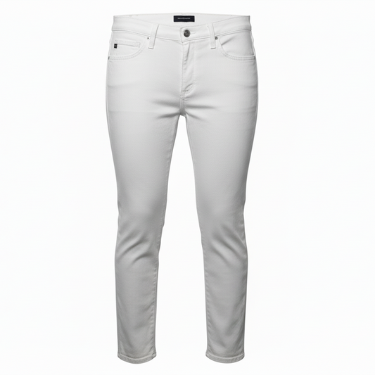 The Middi Ankle Jeans mid-rise legging ankle By Adriano Goldschmied In White Denim, Size: 8/29
