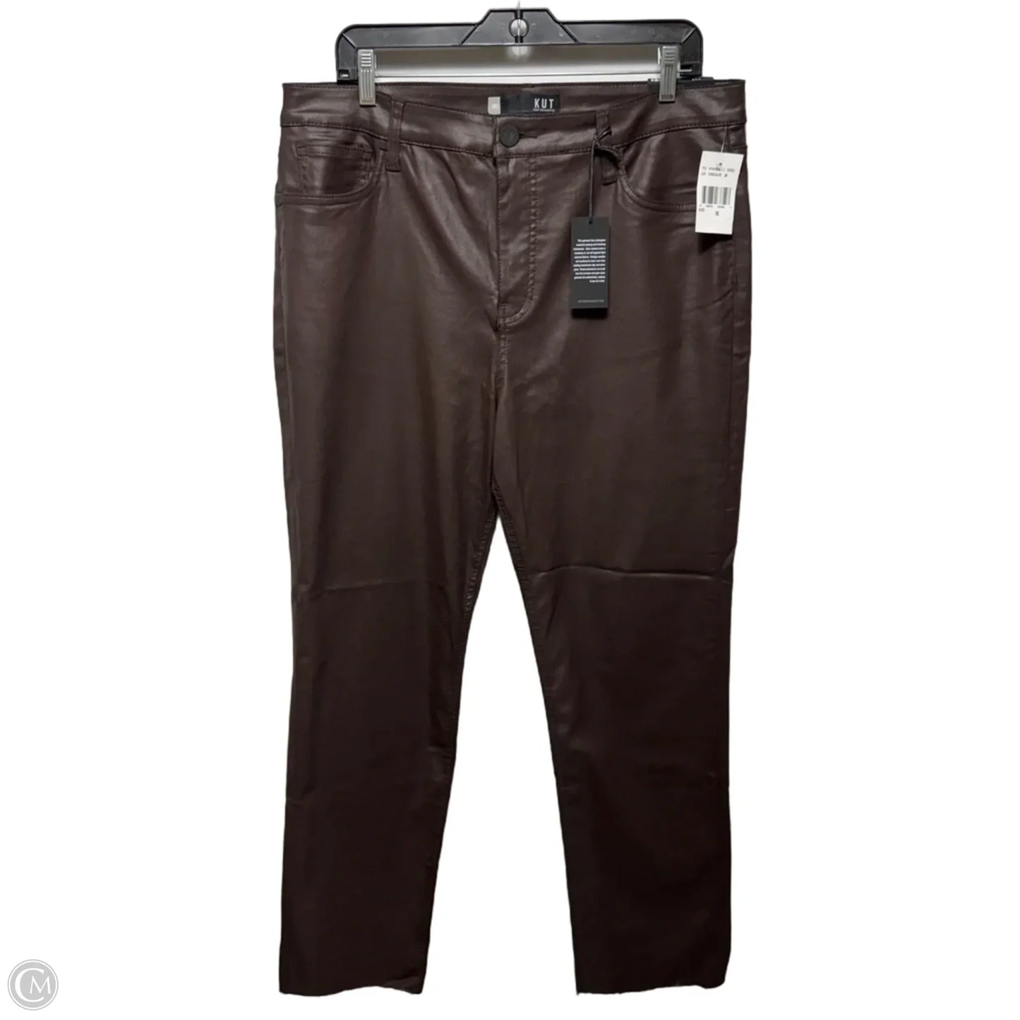 Coated Jeans Straight By Kut In Brown, Size: 16L