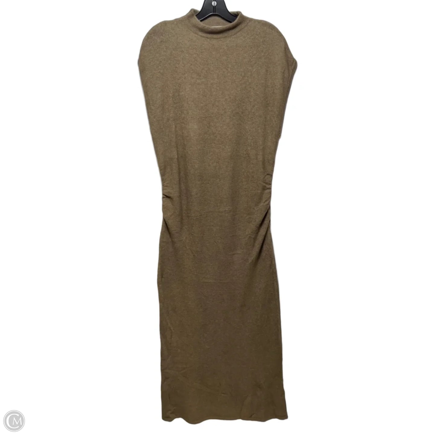 Ruched Waist Dress Sweater By Modern Citizen In Taupe, Size: Xl