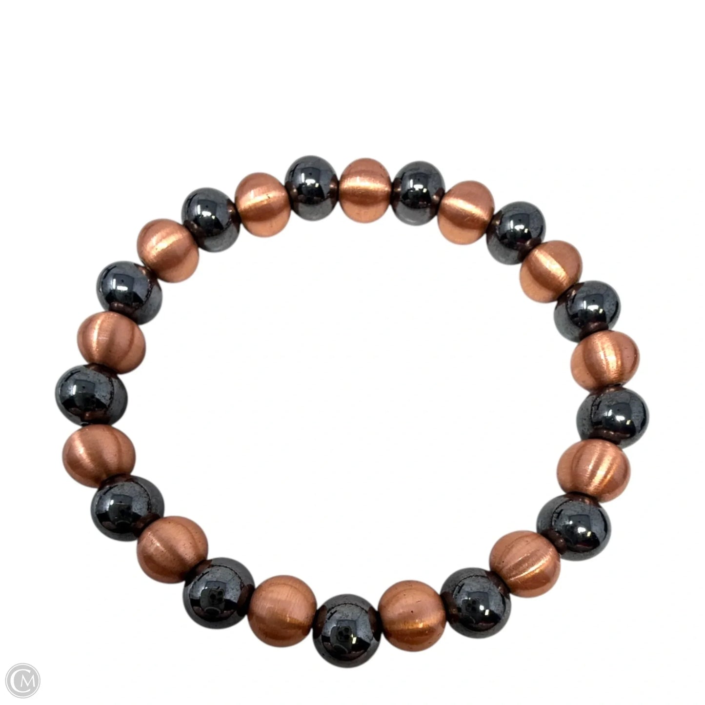 Shungite & Copper Beaded Magnetic Wellness Stretch Bracelet  By Tecanori