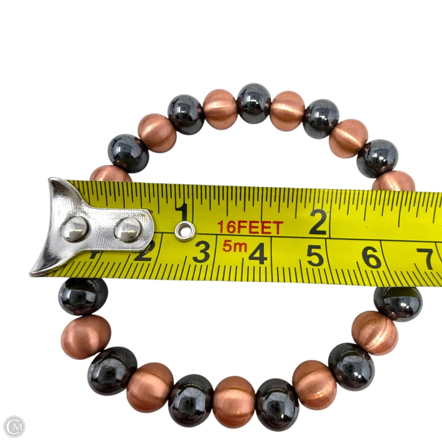 Shungite & Copper Beaded Magnetic Wellness Stretch Bracelet  By Tecanori