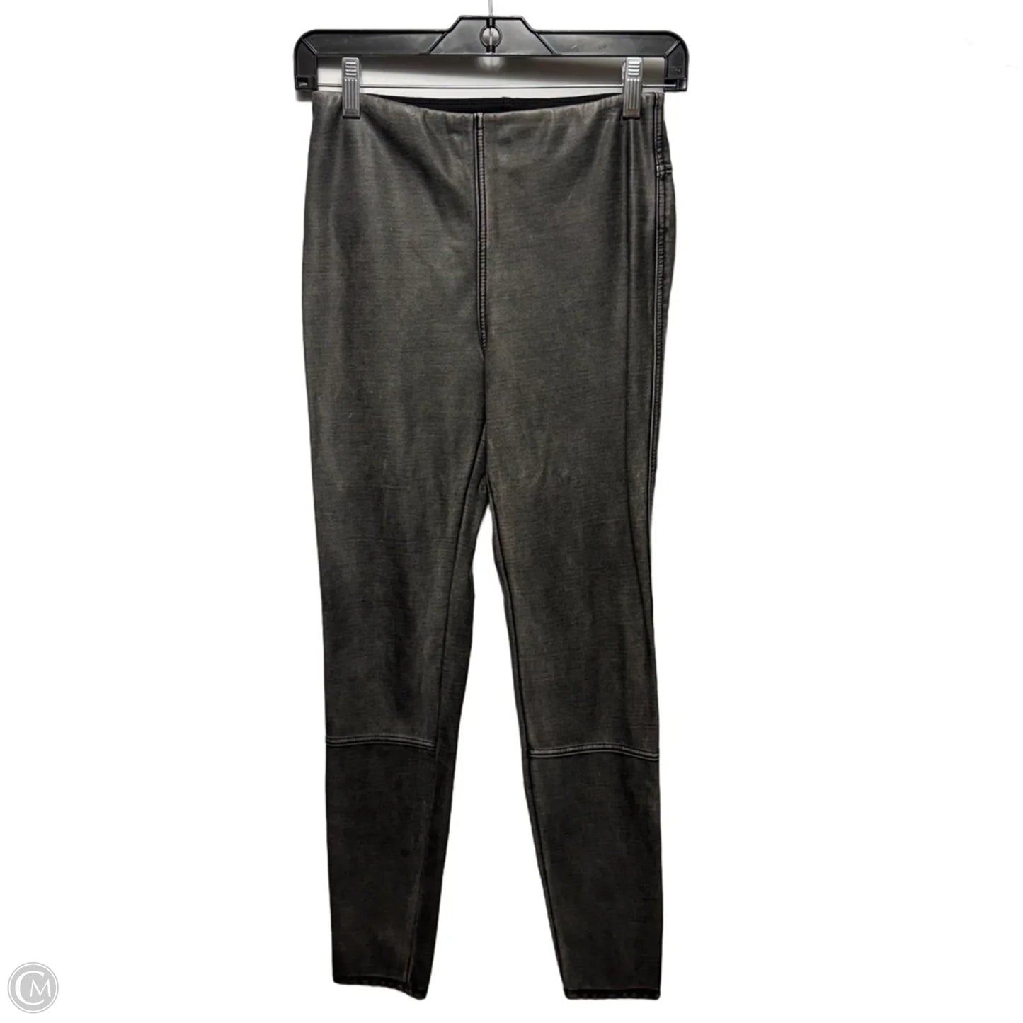 Faux Leather Leggings By Lysse In Grey, Size: S