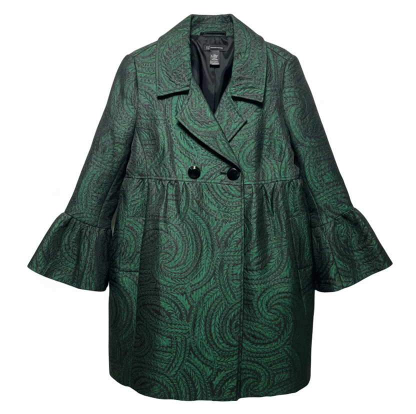 Jacquard Coat By Inc In Green, Size: M