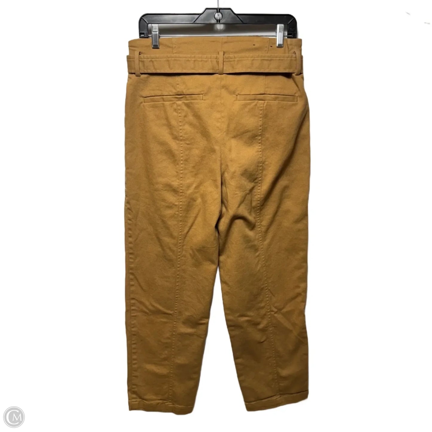 High Rise Tapered Belted Pants Cropped By Banana Republic In Brown, Size: 10