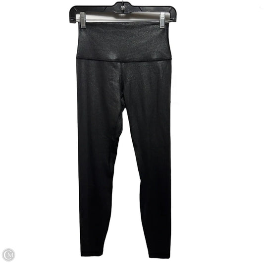 Align HR 28” Metallic Rib Athletic Leggings By Lululemon In Black, Size: 6