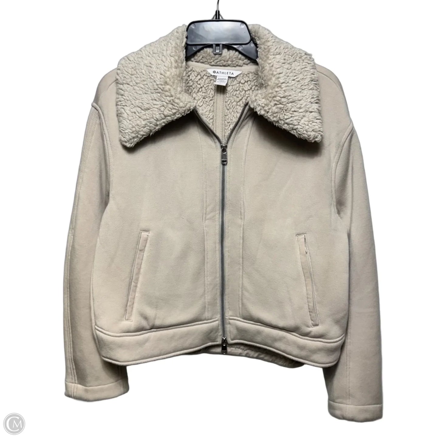 Fleece Lined Jacket By Athleta In Cream, Size: S