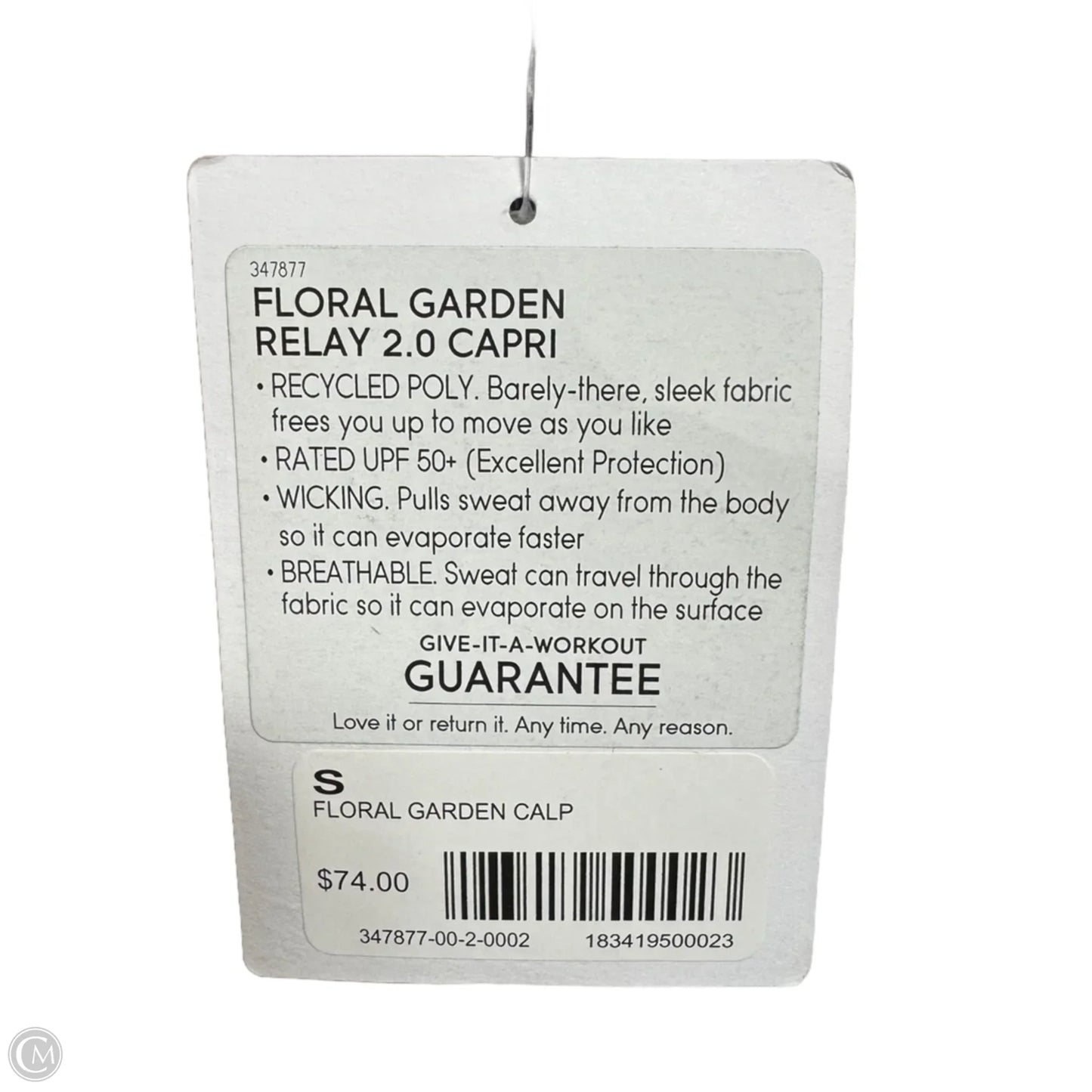 Floral Garden Relay 2.0 Capri Athletic Leggings By Athleta In Floral Pattern, Size: S