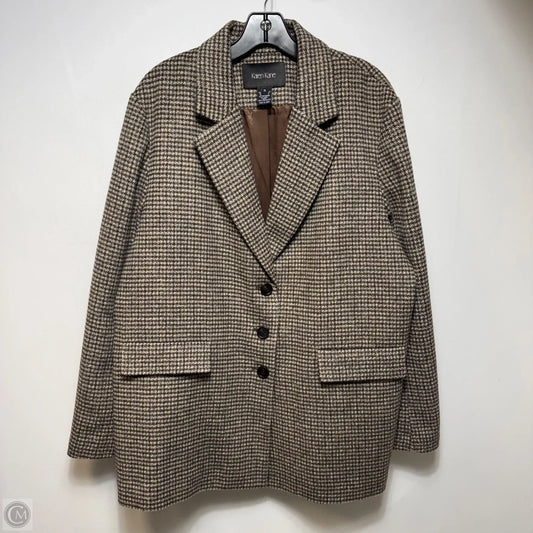 Blazer By Karen Kane In Checkered Pattern, Size: Xl