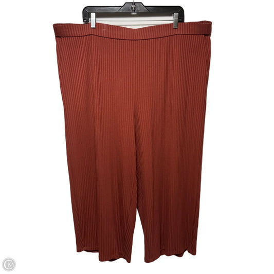 Ribbed Pants Wide Leg By Eileen Fisher In Copper, Size: 3x