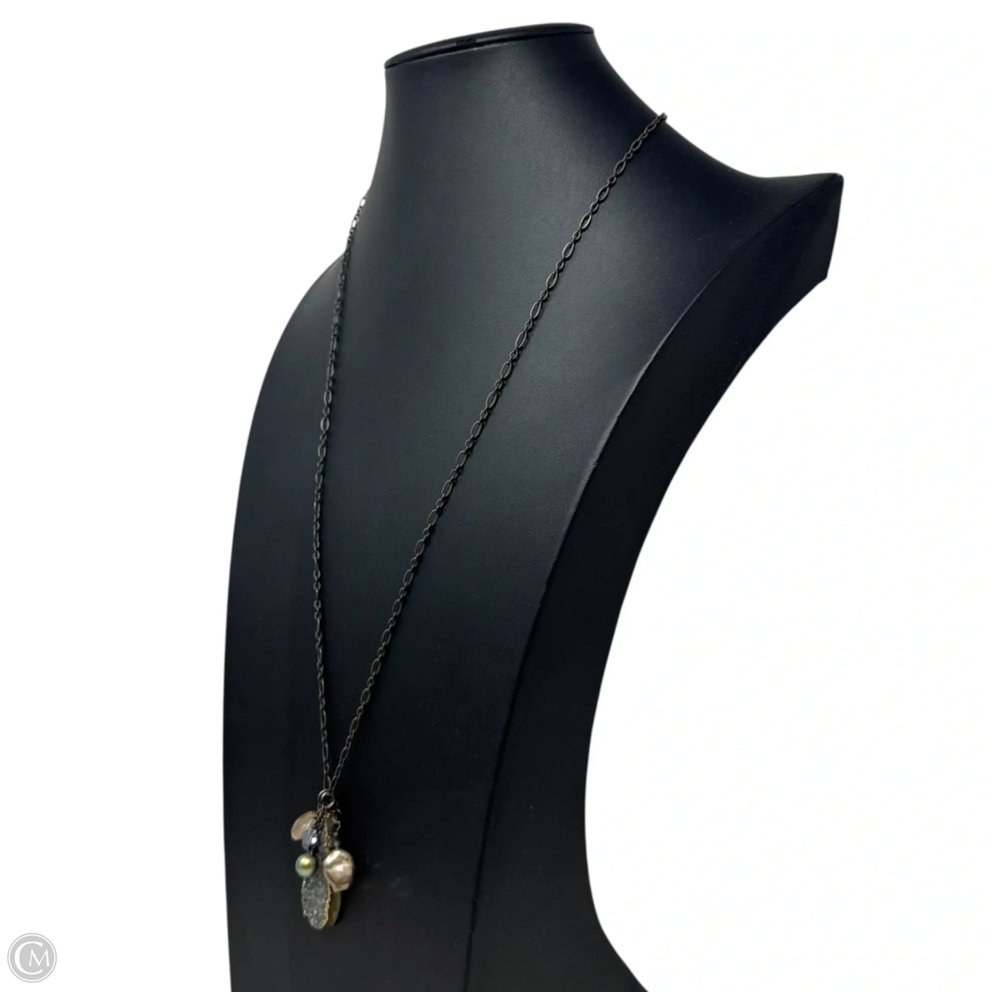 Druzy Pendant Necklace Long