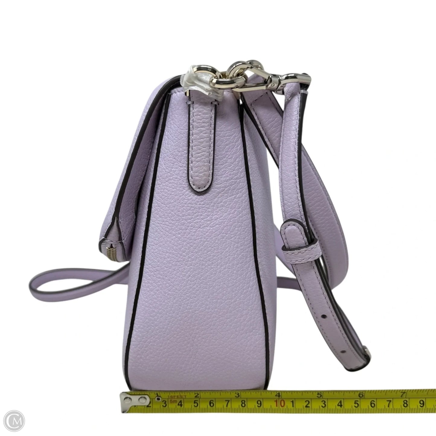 Jackson Flap Leather Satchel In Viola Flower Designer By Kate Spade, Size: Medium