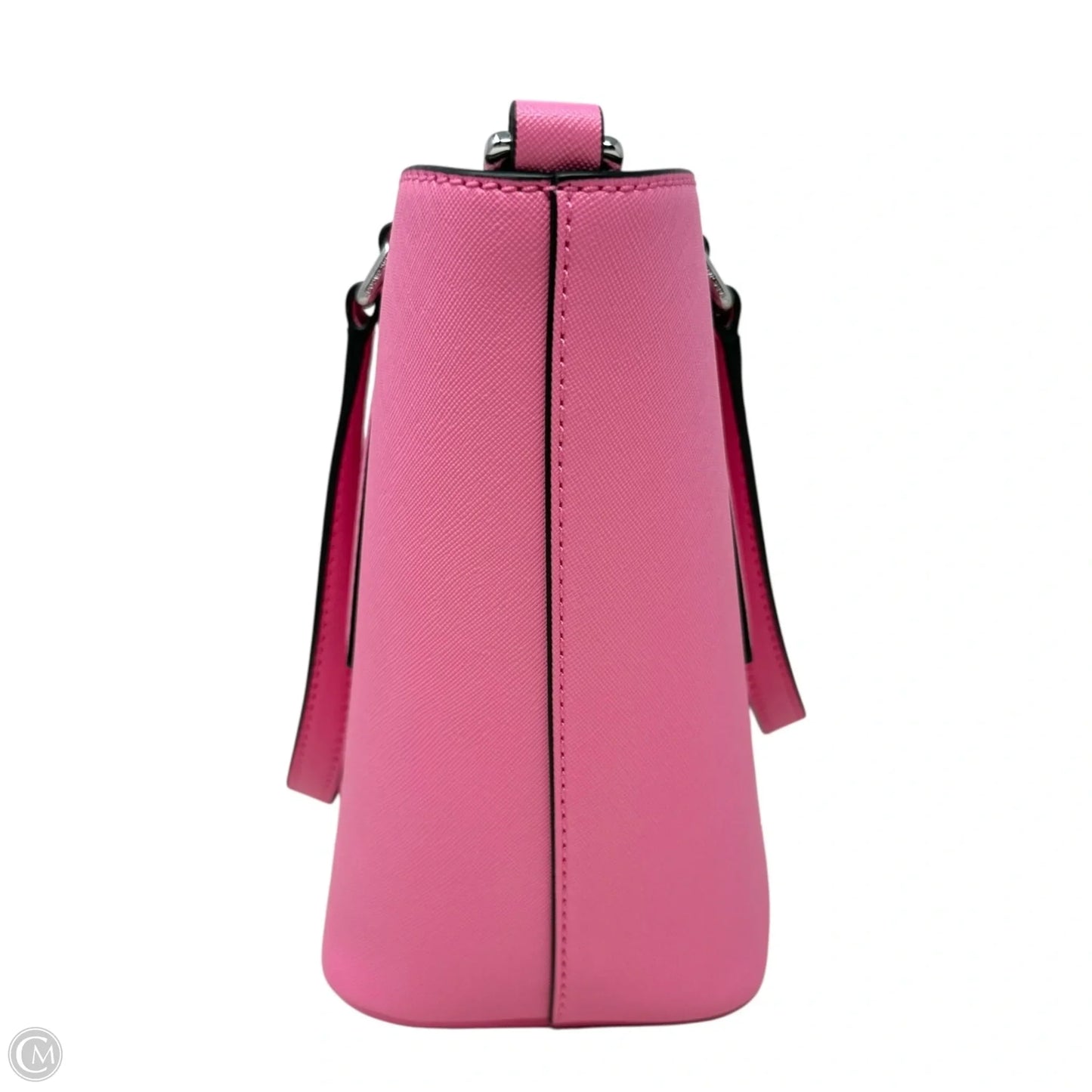 The Small Saffiano Leather Tote Bag In Candy Pink Luxury Designer By Marc Jacobs, Size: Small