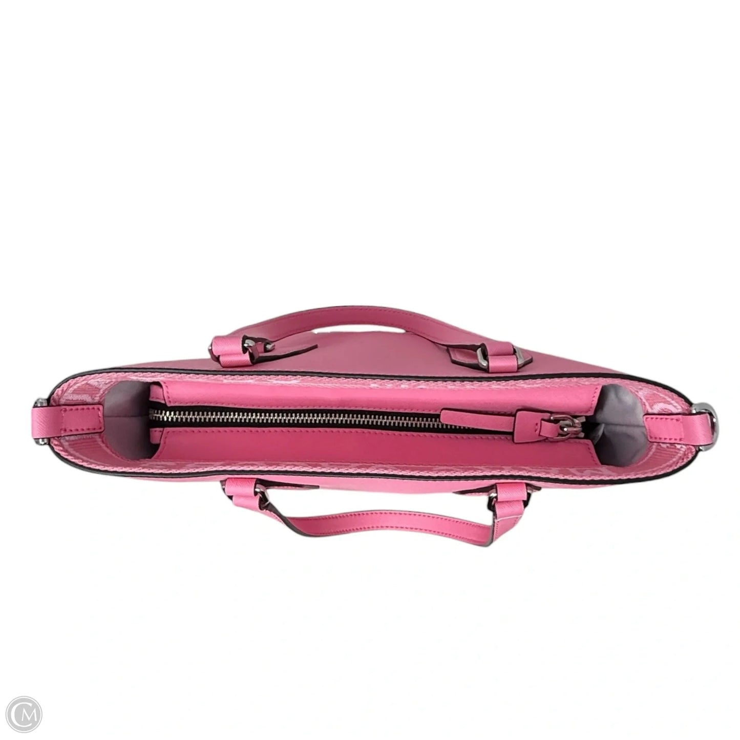 The Small Saffiano Leather Tote Bag In Candy Pink Luxury Designer By Marc Jacobs, Size: Small