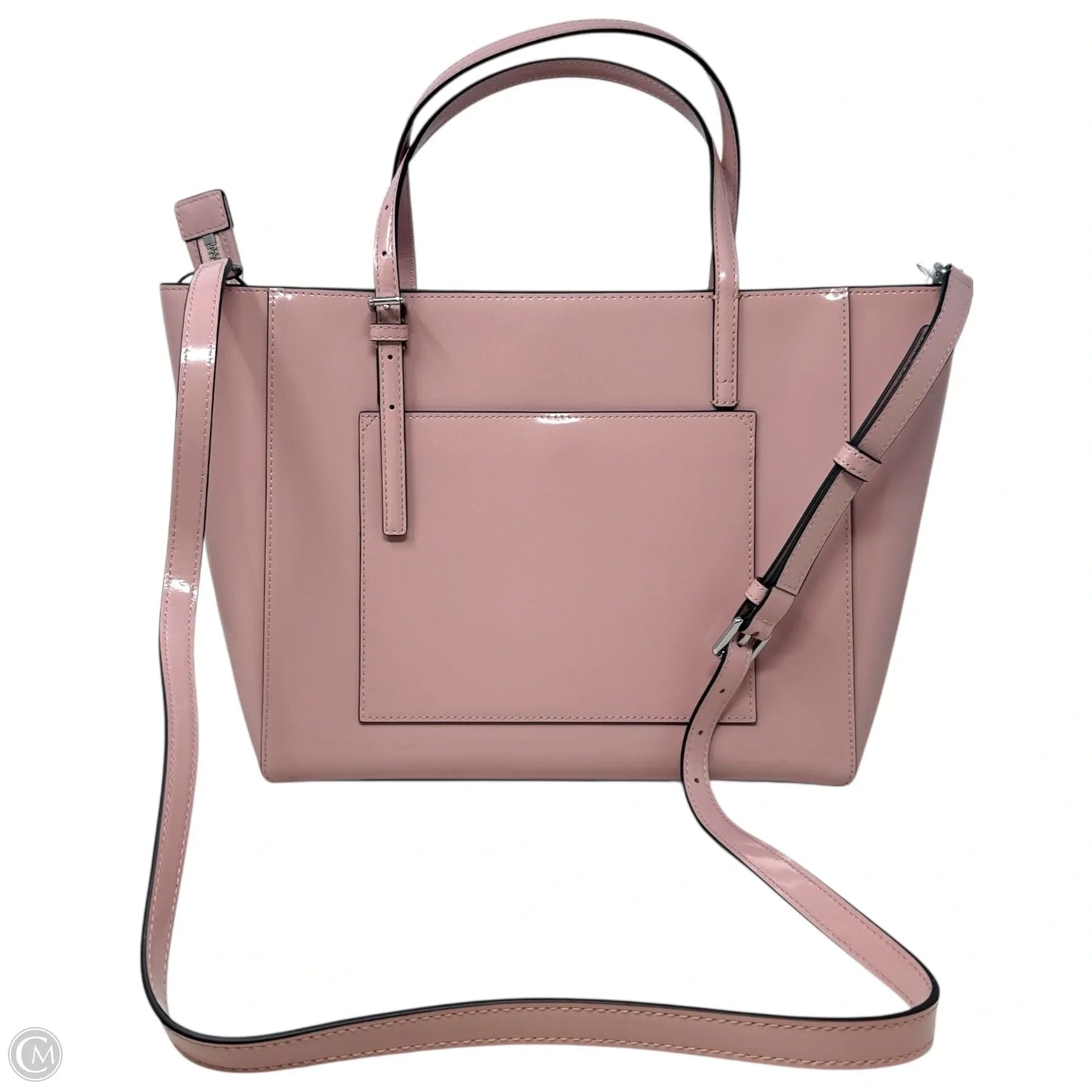 Emerson Patent Leather Tote In Clay Pink Designer By Tory Burch, Size: Medium