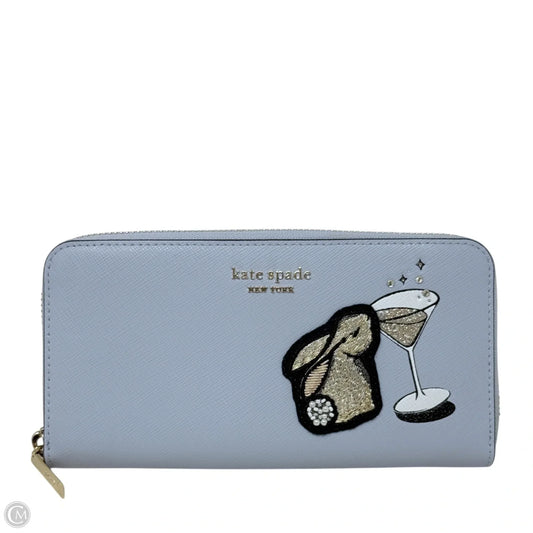 Bunbun Bunny Zip Around Continental Wallet In Pale Hydra Designer By Kate Spade, Size: Medium