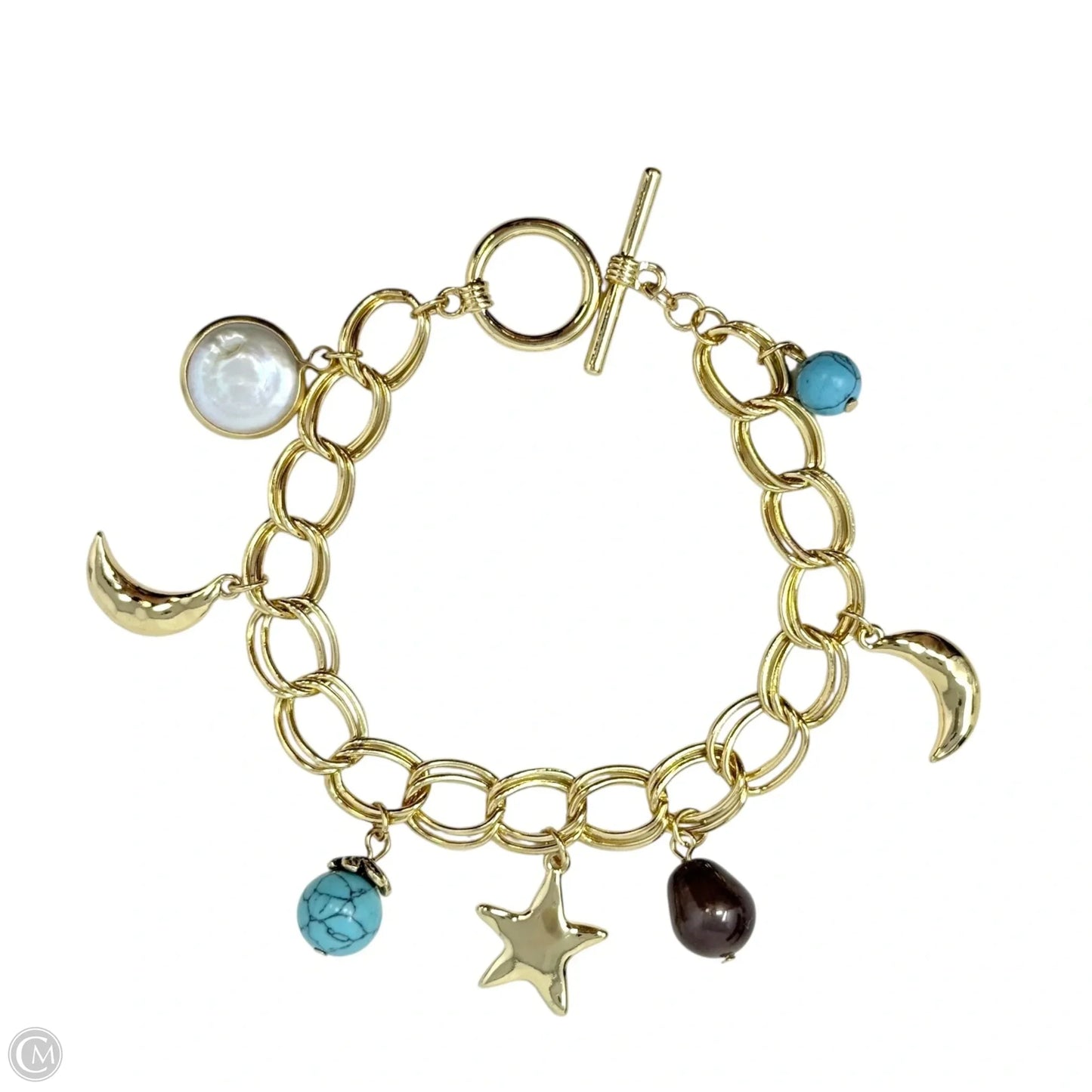 Celestial Motif Freshwater Pearl Charm Bracelet By Camila Coelho