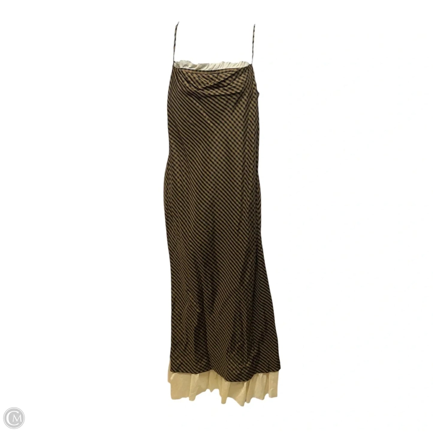 Bond Gingham Print Flutter Hem Midi Dress By Antonio Melani X Courtney Grow In Striped Pattern, Size: 2