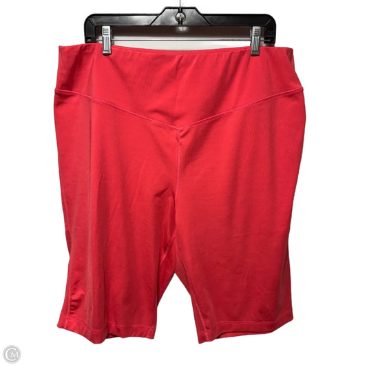 Athletic Shorts By Zelos In Pink, Size: 3x