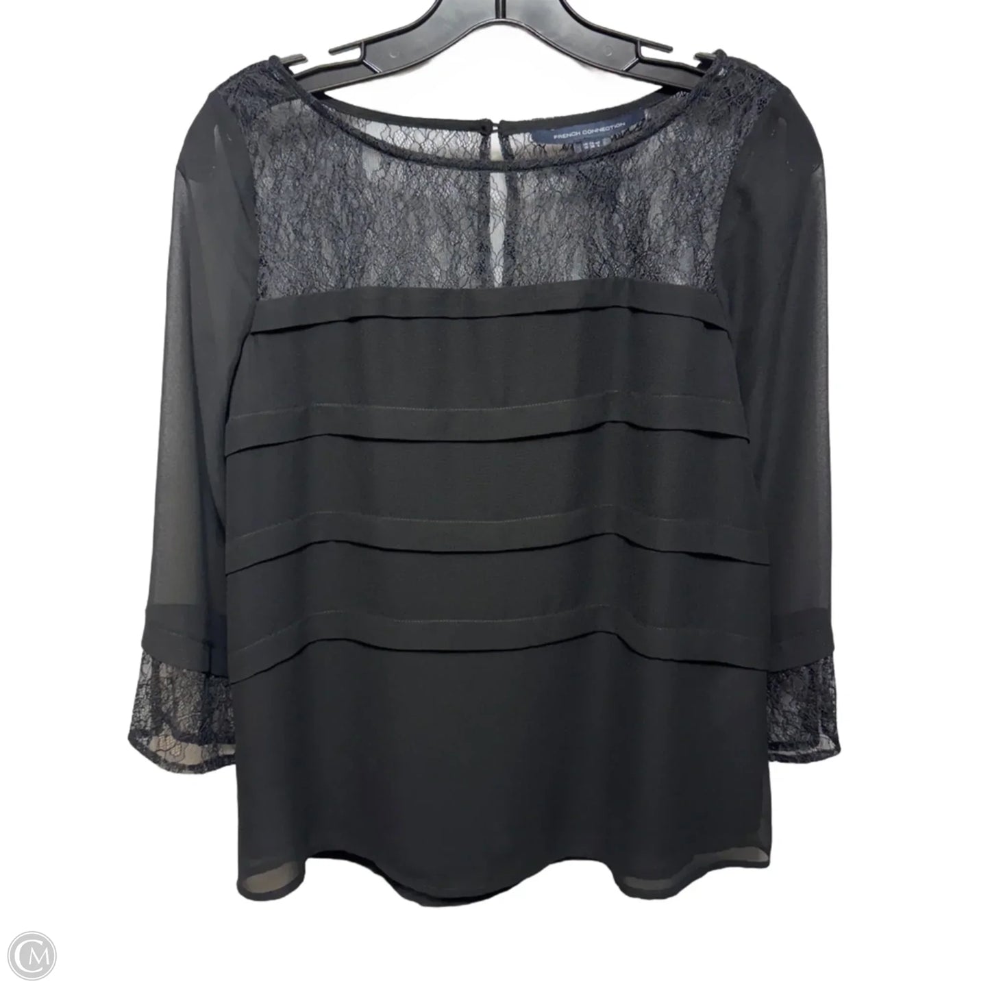 Top 3/4 Sleeve By French Connection In Black, Size: 6