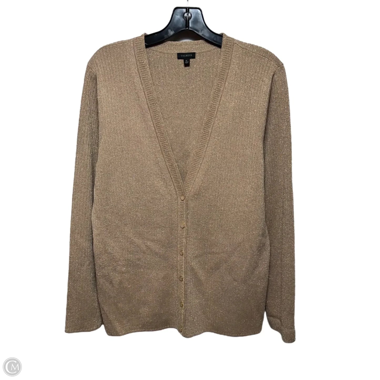 Sweater Cardigan By Talbots In Gold, Size: Xl
