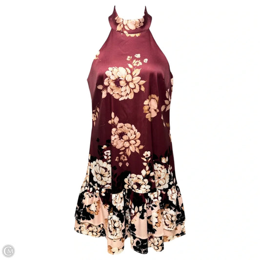 Dress Party Midi By Badgley Mischka In Floral Print, Size: 10
