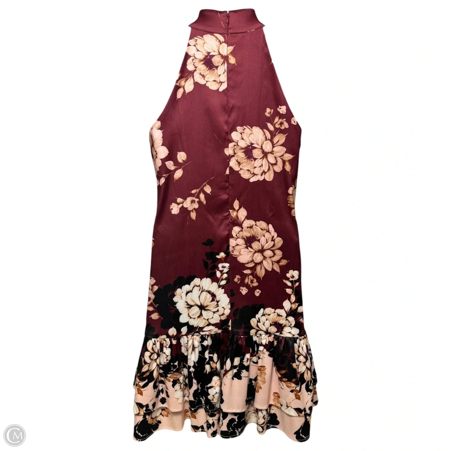 Dress Party Midi By Badgley Mischka In Floral Print, Size: 10