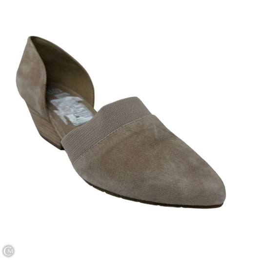 Hilly Suede Wedge d'Orsay Pumps By Eileen Fisher In Cream, Size: 7.5