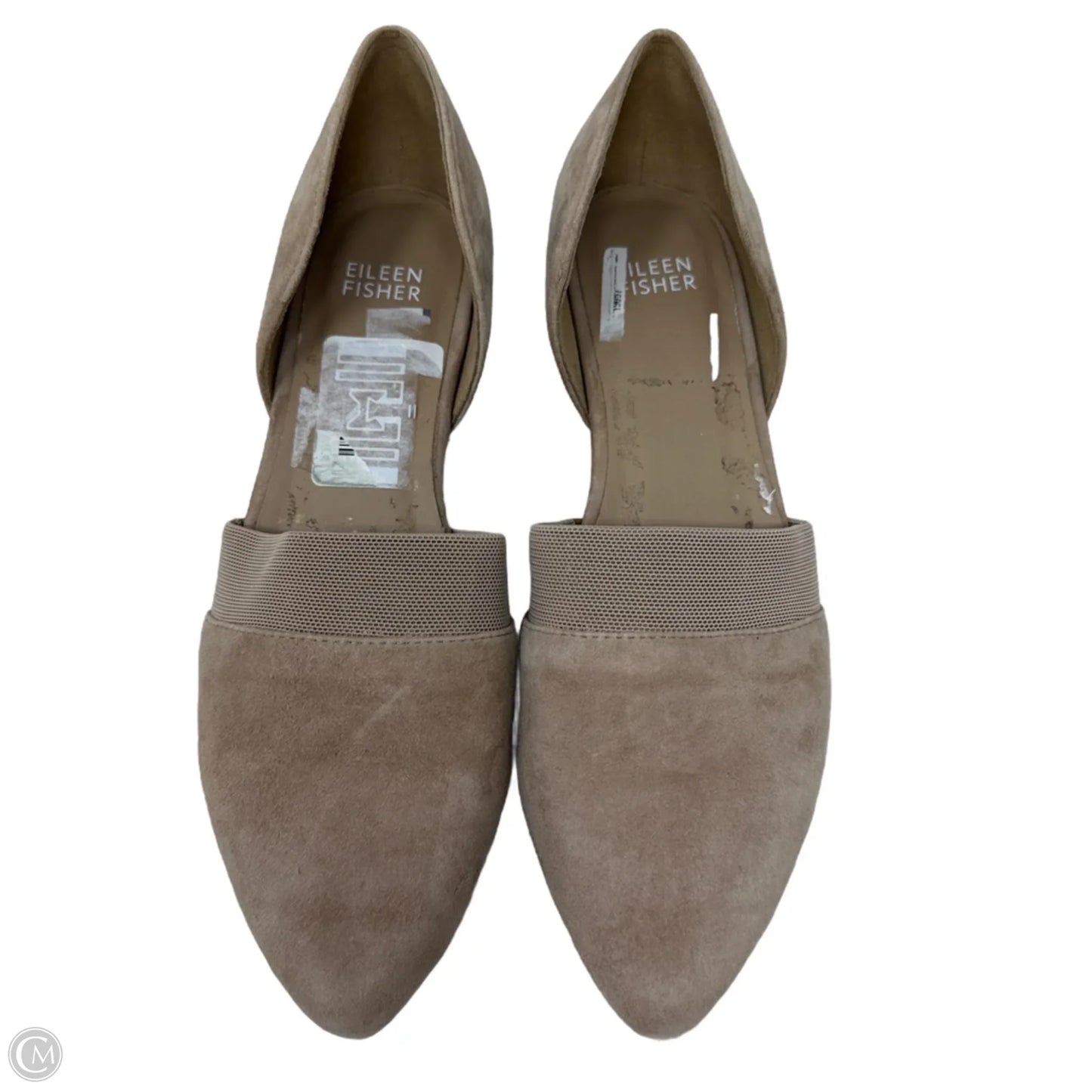 Hilly Suede Wedge d'Orsay Pumps By Eileen Fisher In Cream, Size: 7.5