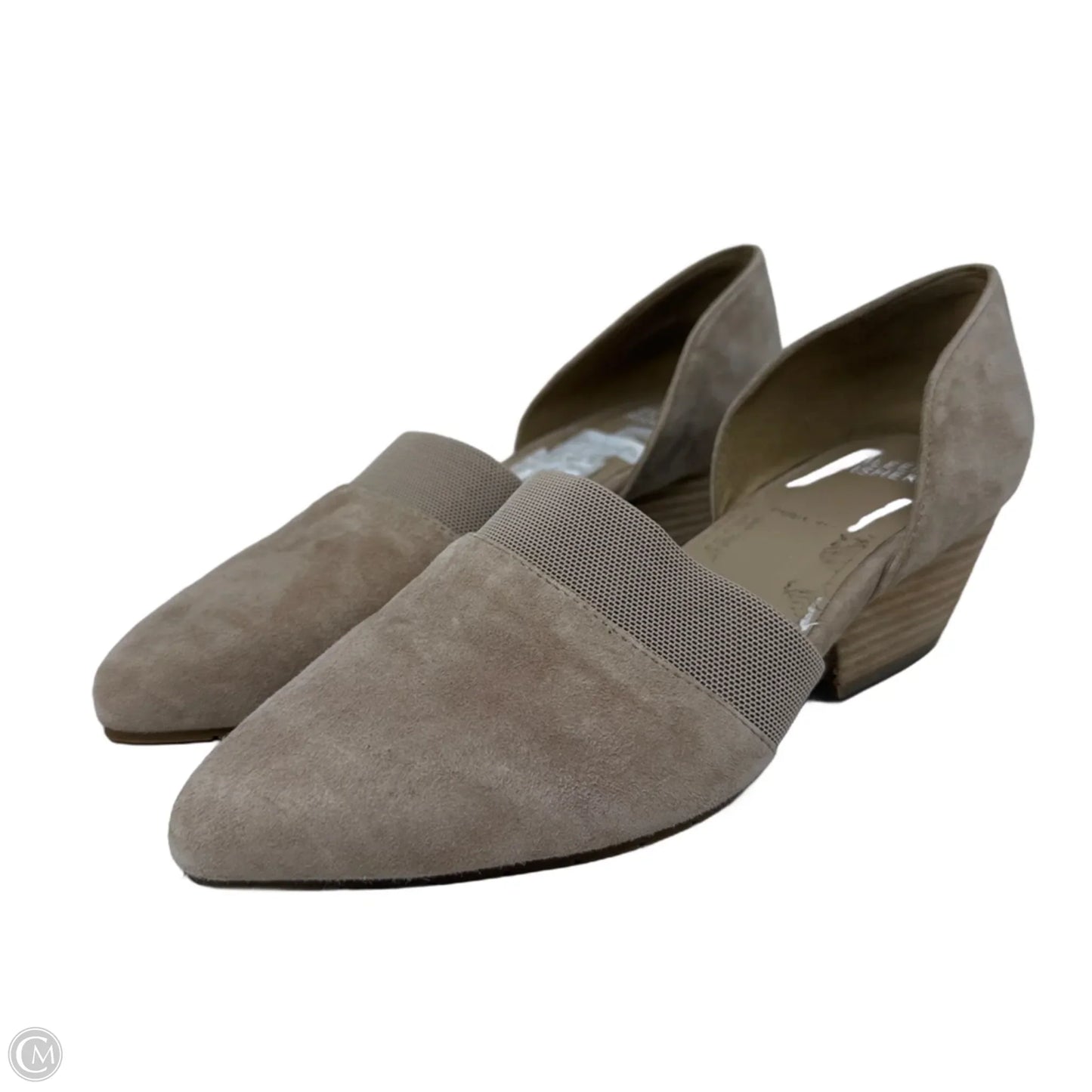 Hilly Suede Wedge d'Orsay Pumps By Eileen Fisher In Cream, Size: 7.5