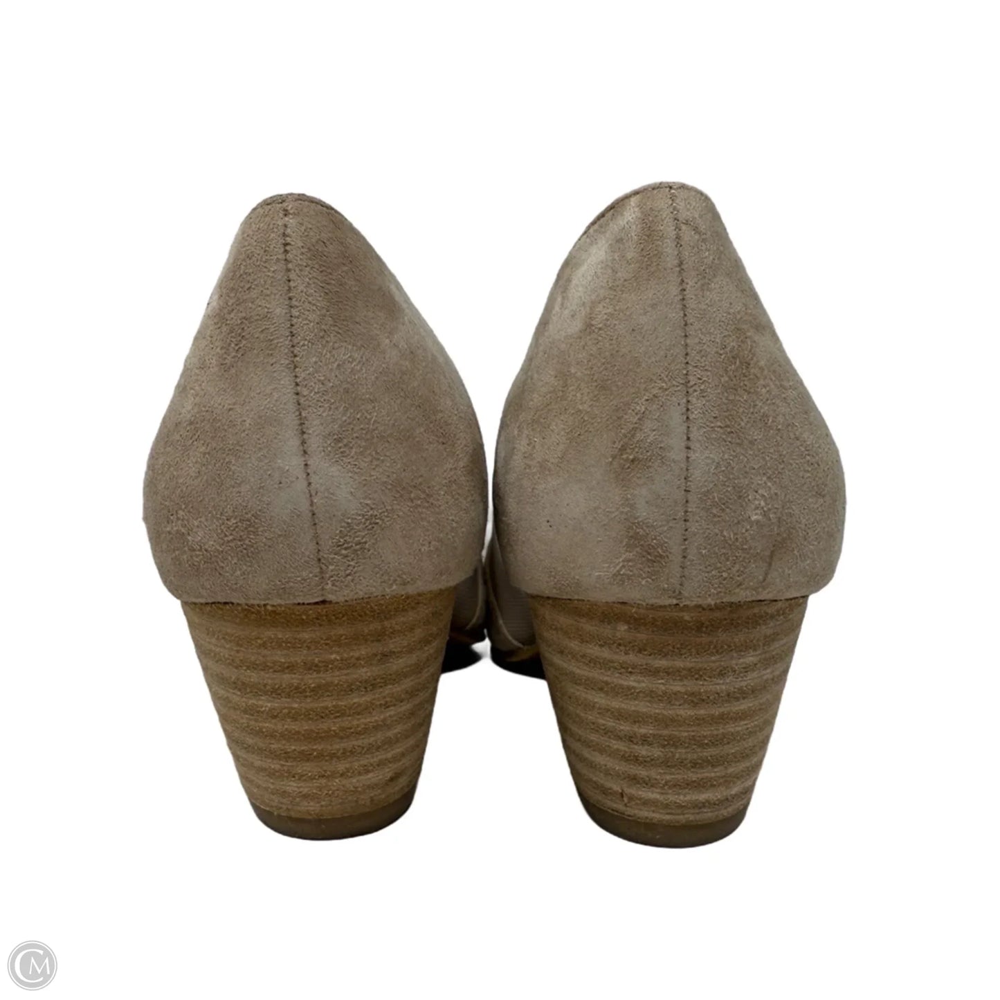 Hilly Suede Wedge d'Orsay Pumps By Eileen Fisher In Cream, Size: 7.5