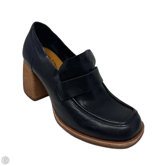 Loafer Shoes Heels Block By Kork Ease In Black, Size: 7.5