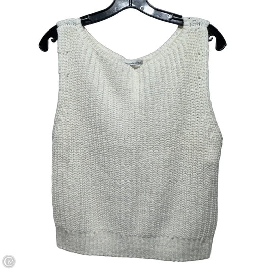 Vest Sweater By Abercrombie And Fitch In Cream, Size: S