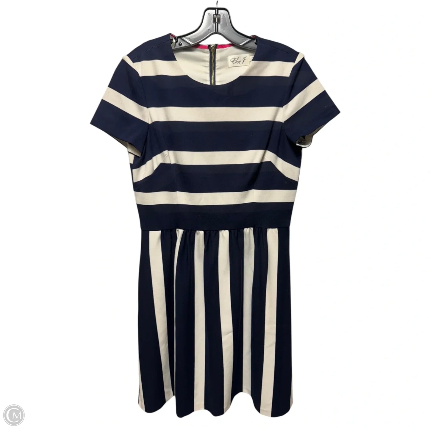 Dress Casual Midi By Eliza J In Striped Pattern, Size: 10