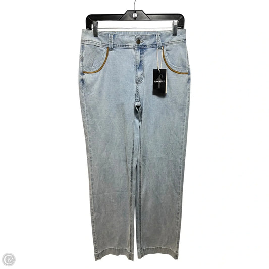 Jeans Flared By Flamingals In Blue Denim, Size: Xs