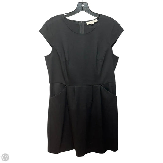 Dress Casual Midi By Loft In Black, Size: 14