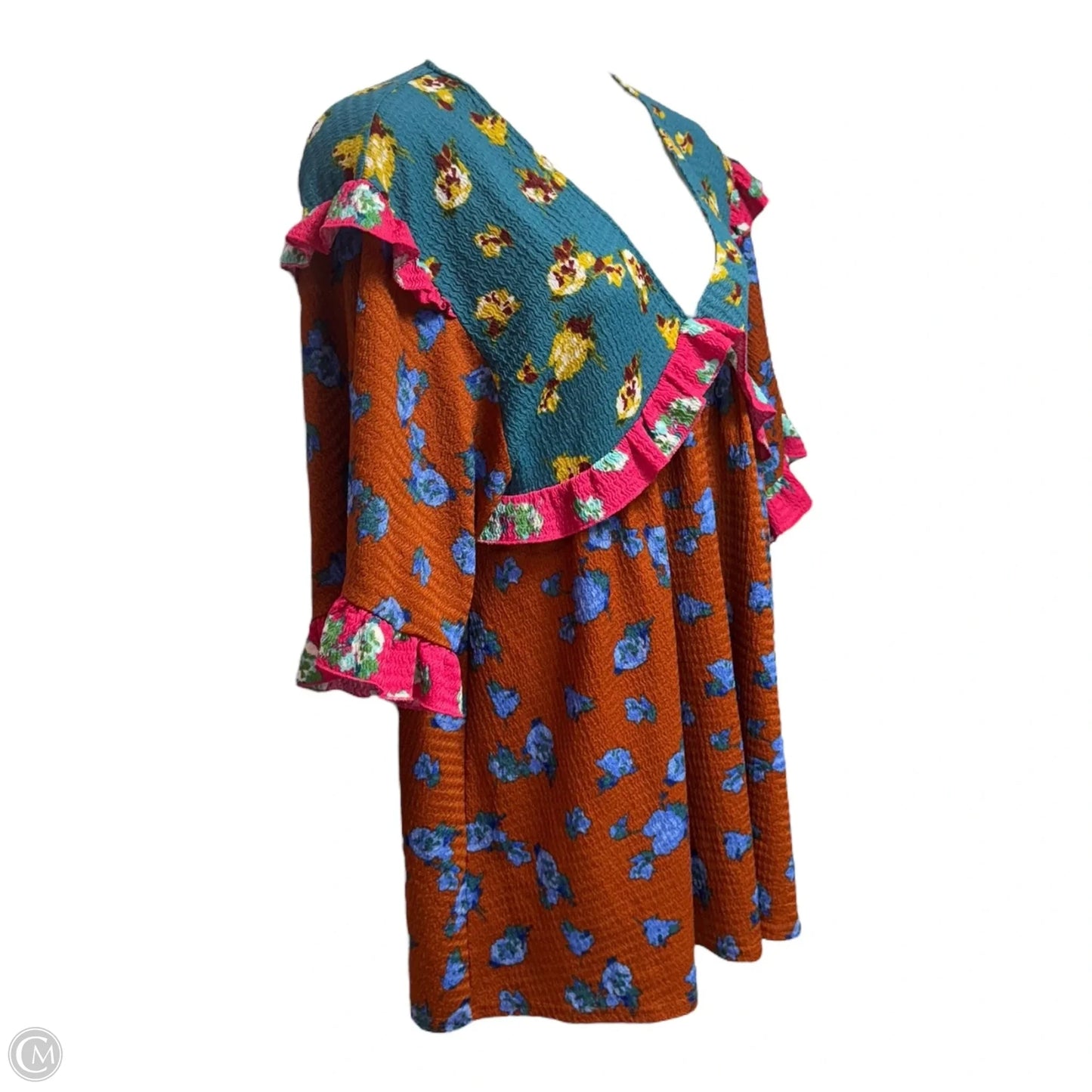 Ruffled Sleep Mini Dress By Anthropologie In Multi-colored, Size: M