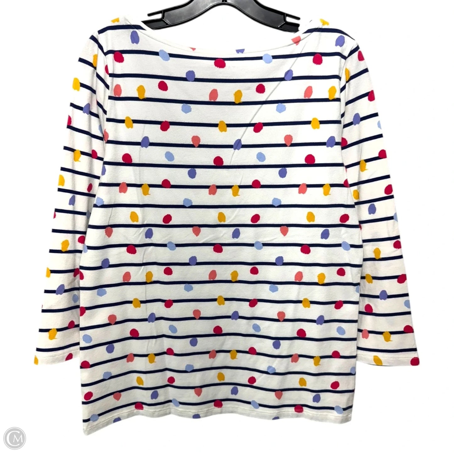 Top Long Sleeve By Talbots In Polkadot Pattern, Size: M