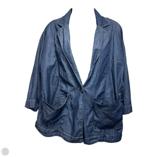 Blazer By Ozai N Kū In Blue Denim, Size: S