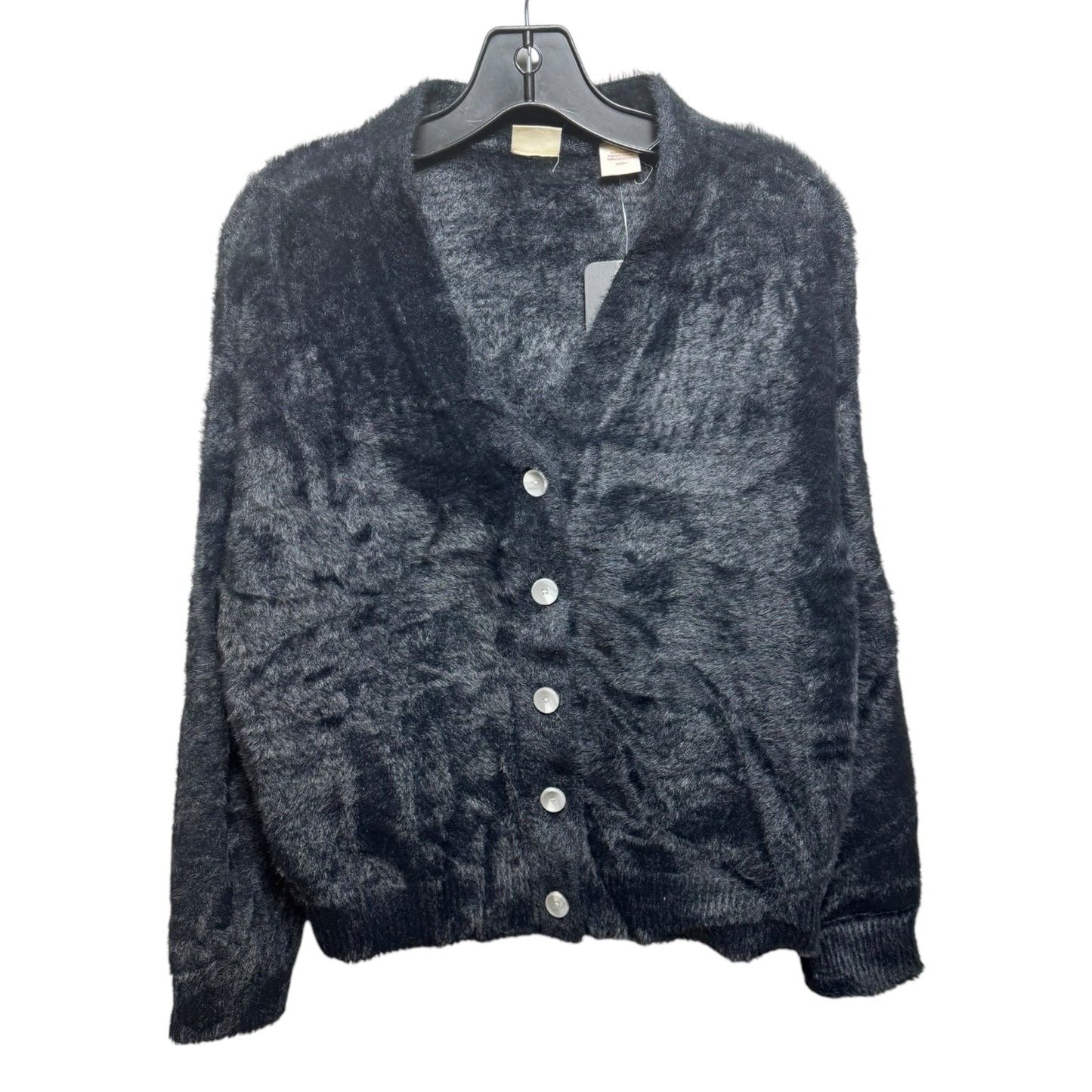 Fuzzy Sweater Cardigan By Levis In Black, Size: S