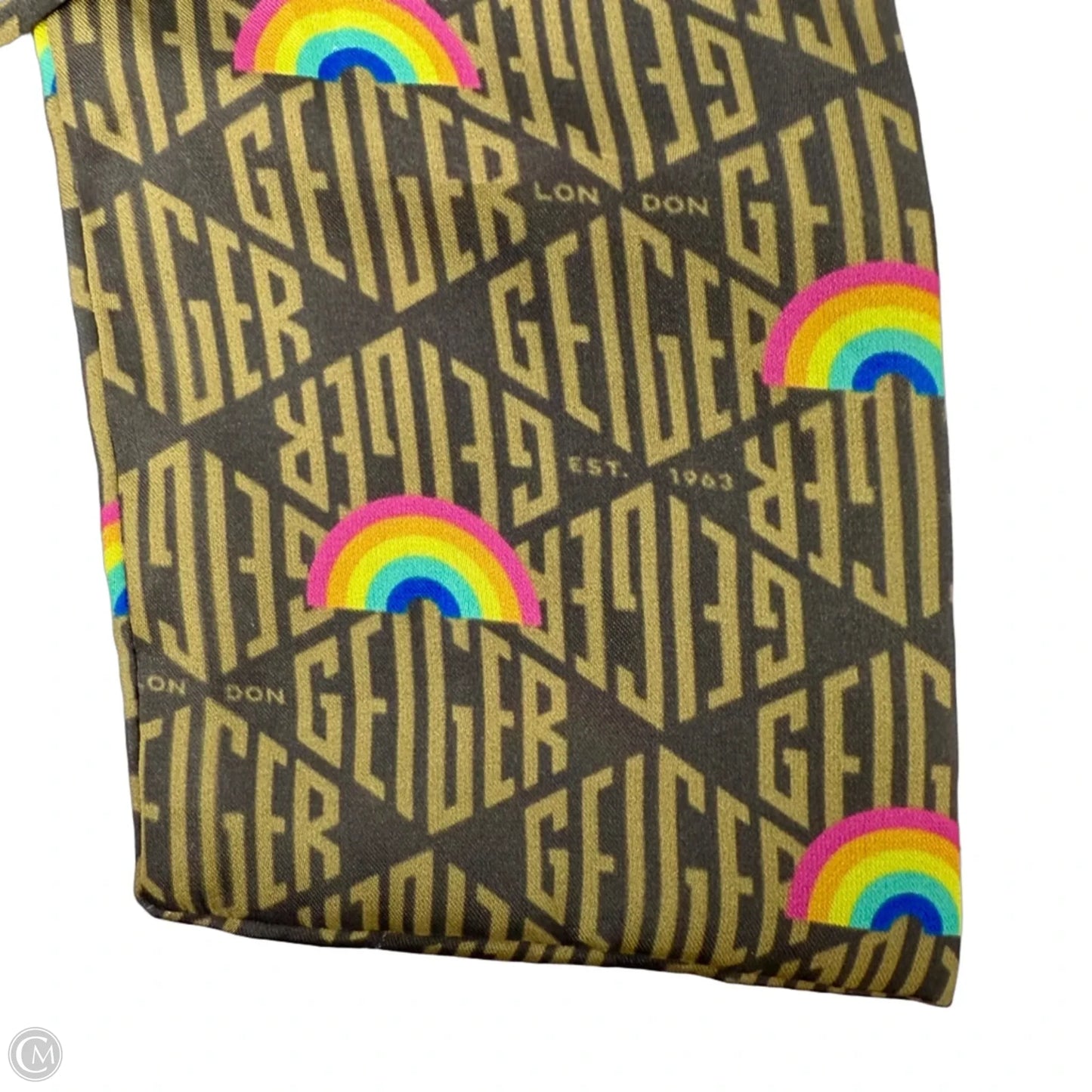 Rainbow Monogram Twilly Scarf Designer By Kurt Geiger
