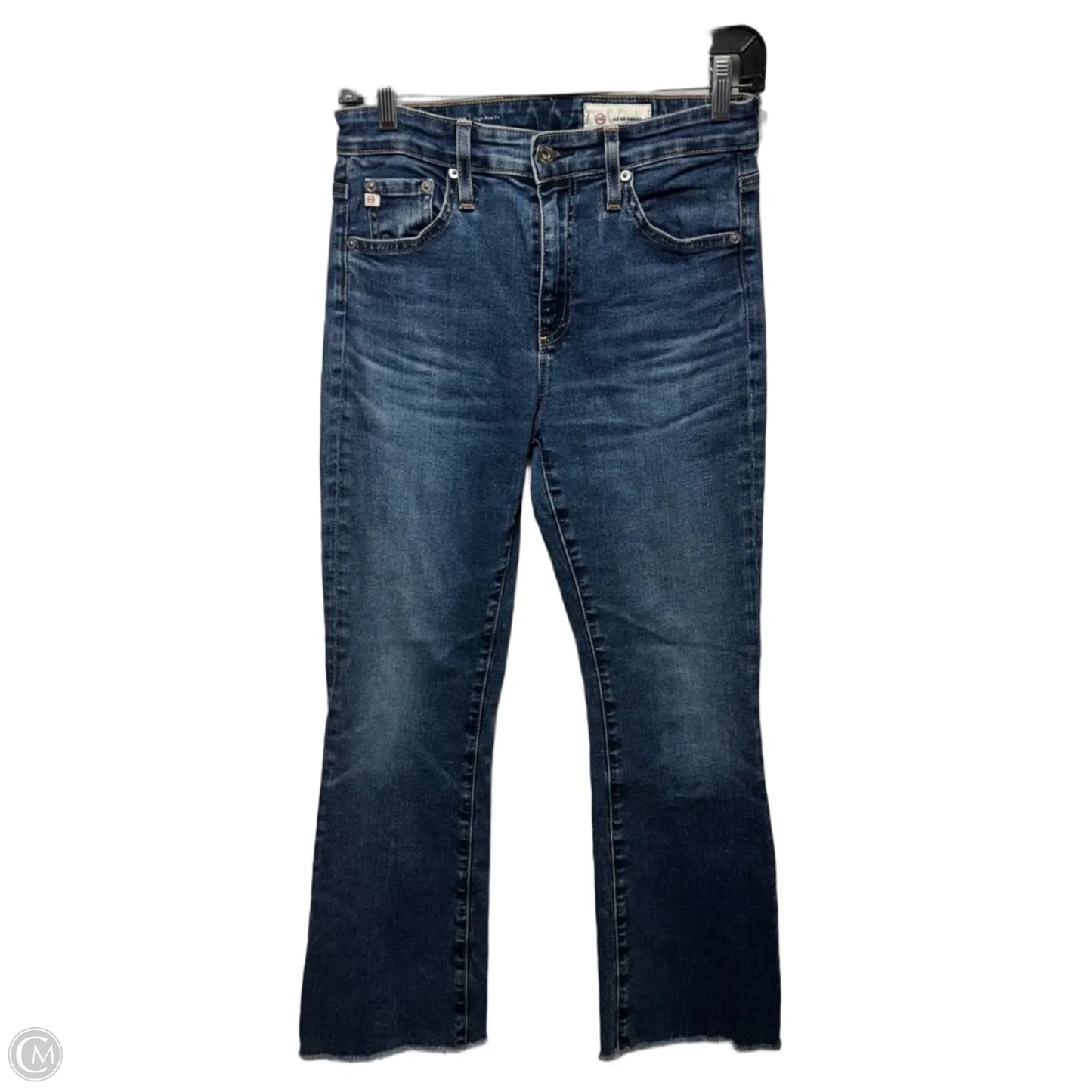 Farrah Crop Boot High Rise Jeans By Adriano Goldschmied In Blue Denim, Size: 4/27