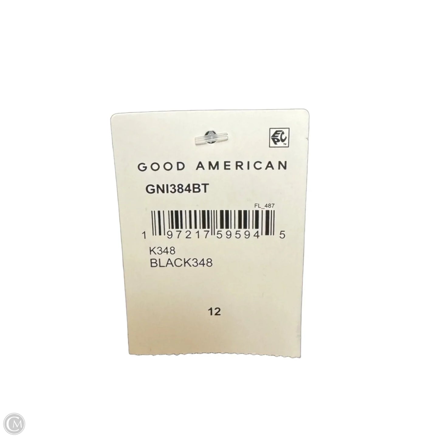 Good 90’s Relaxed Mid-Rise Relaxed Fit Dropped Crotch Jeans By Good American In Black, Size: 12/31