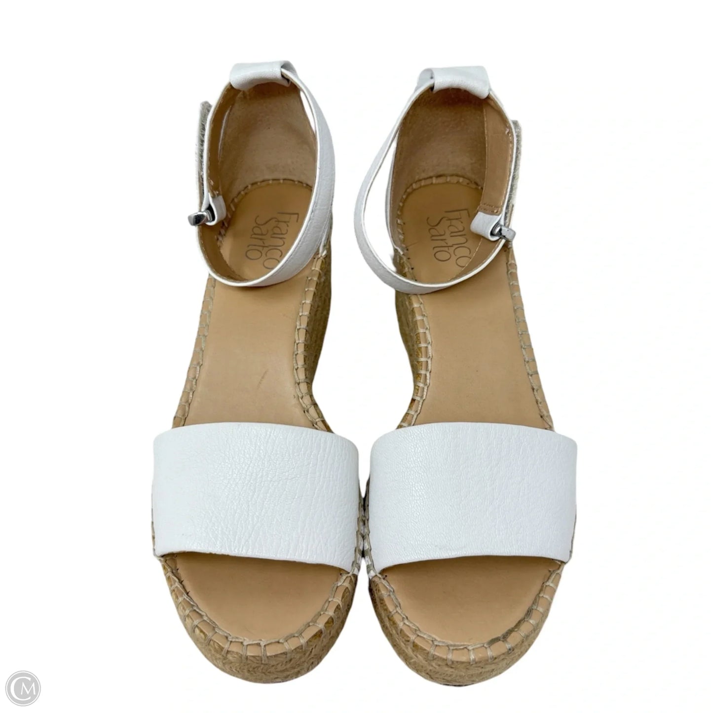 Clemens Espadrille Wedge Sandals By Franco Sarto In White, Size: 8