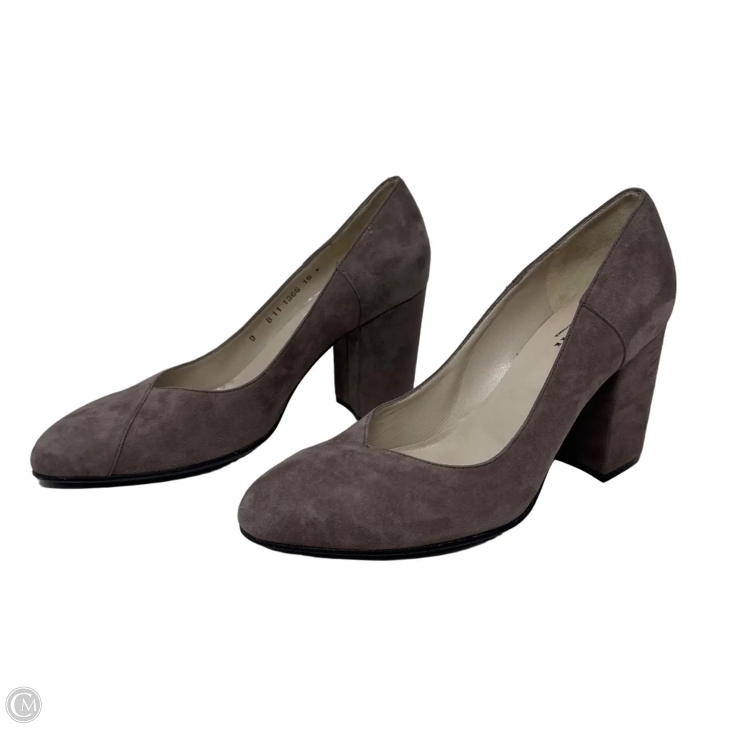 Suede Shoes Heels Block By Robert Clergerie In Taupe, Size: 9