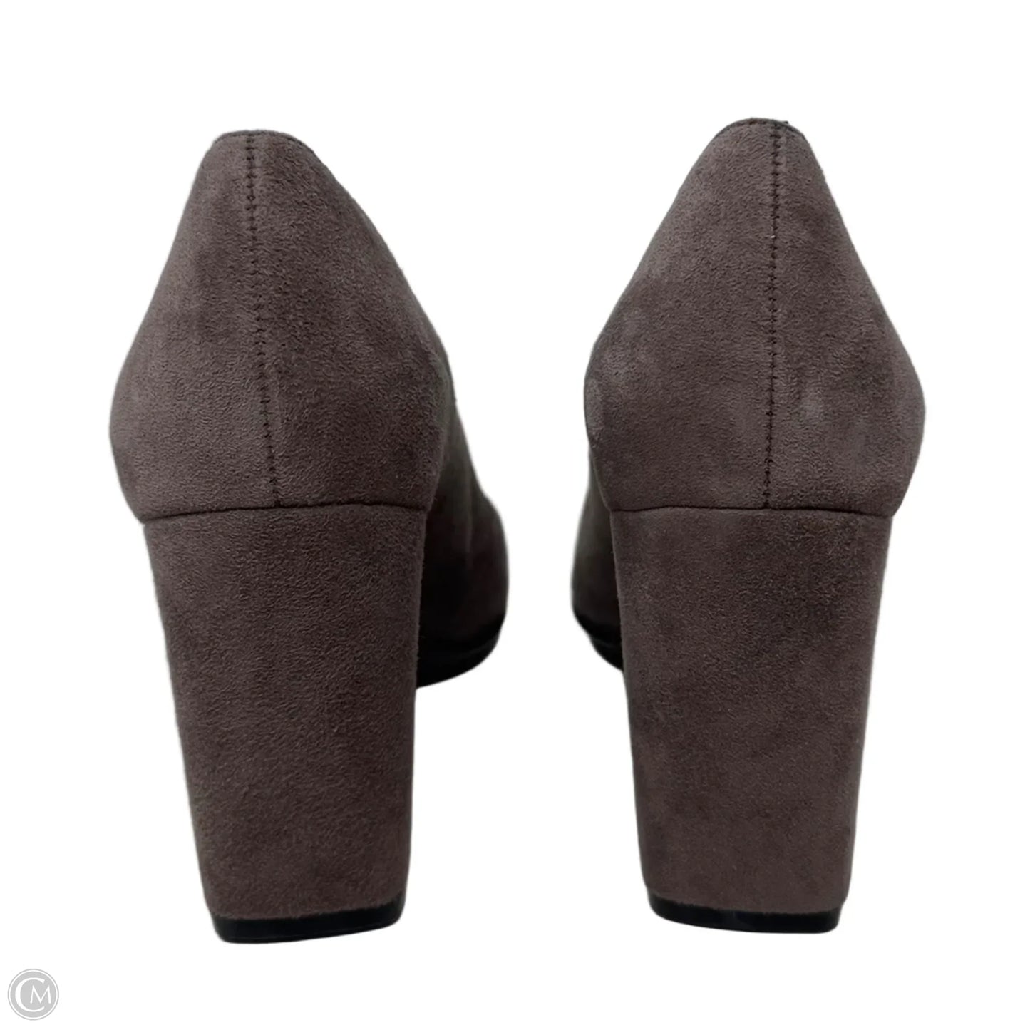 Suede Shoes Heels Block By Robert Clergerie In Taupe, Size: 9