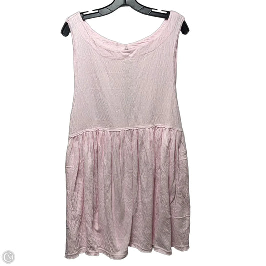Tunic Sleeveless By Free People In Pink, Size: Xl