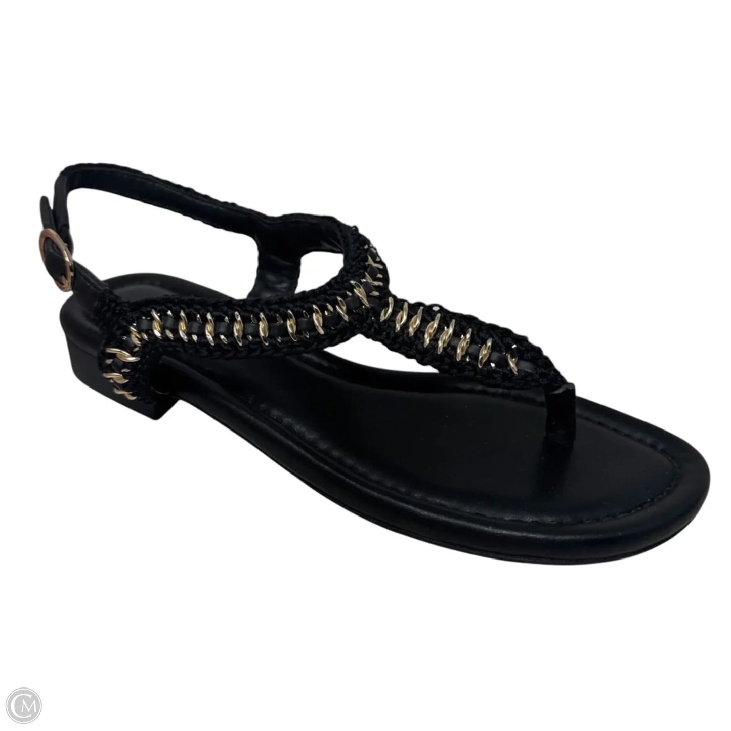 T Strap Sandals Flats By Vaneli In Black, Size: 7