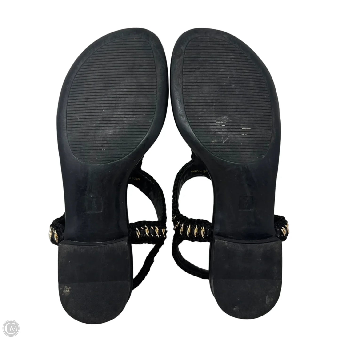 T Strap Sandals Flats By Vaneli In Black, Size: 7