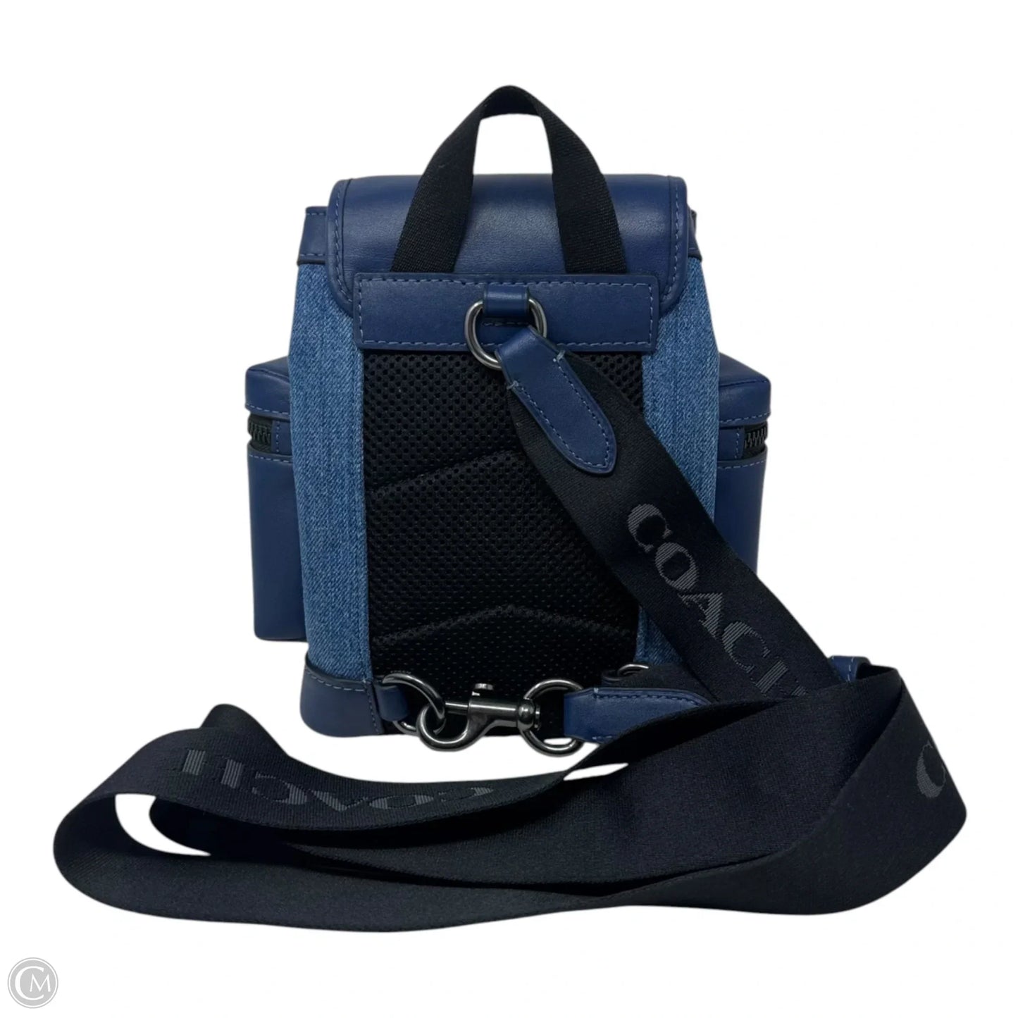 Sprint Denim Sling Bag Designer By Coach, Size: Small